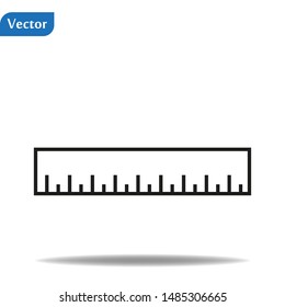 ruler vector icon, ruler in trendy flat style