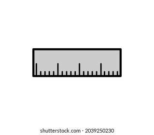 ruler vector icon, ruler in trendy flat style