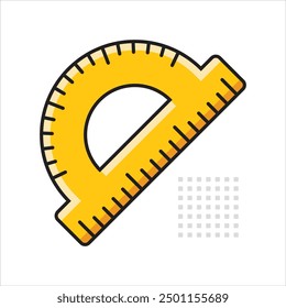 Ruler vector or icon Yellow color for element design