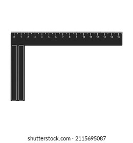 Ruler vector icon.Black vector icon isolated on white background ruler.