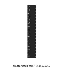 Ruler vector icon.Black vector icon isolated on white background ruler.