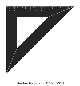 Ruler vector icon.Black vector icon isolated on white background ruler.