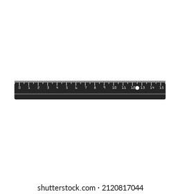 Ruler vector icon.Black vector icon isolated on white background ruler.