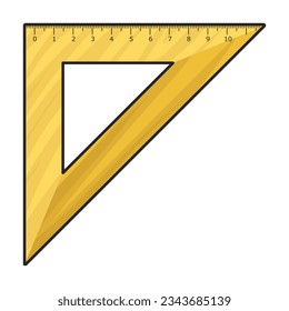 Icono de vector de regla.Icono de vector de color aislado en la regla de fondo blanco.