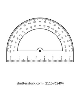 Ruler vector icon.Outline vector icon isolated on white background ruler.