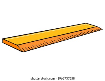 ilustración vectorial de regla,
aislado en fondo blanco.vista superior