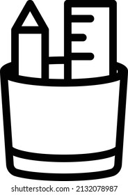 ilustración vectorial de regla aislada en un fondo transparente. iconos vectoriales de trazo para el concepto o gráficos web.