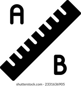 ruler Vector illustration on a transparent background. Premium quality symbols. Gyliph vector icon for concept and graphic design.