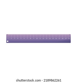 Ruler, vector illustration. Tool for drawing, engineers, geometry lessons, mathematics. The concept of learning at school, university.