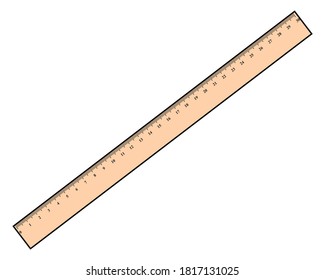 ruler vector illustration,isolated on white background for education,top view