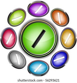 Ruler. Vector internet buttons. 8 different projections.