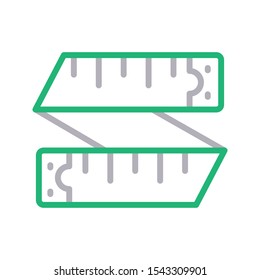 ruler vector line color icon 
