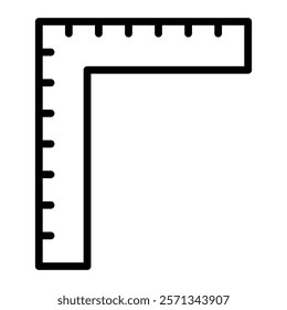 Ruler Vector Line Icon Design