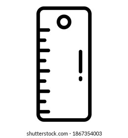 ruler vector line icon, school and education icon