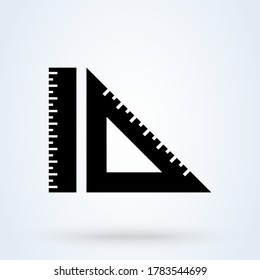 ruler. vector Simple modern icon design illustration.