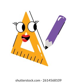 Ruler vector Sticker. Eps 10 file