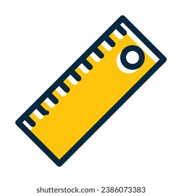 Ruler Vector Thick Line Filled Dark Colors Icons For Personal And Commercial Use.

