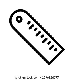 ruler vector thin line icon 