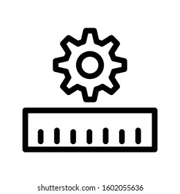 ruler vector thin line icon 