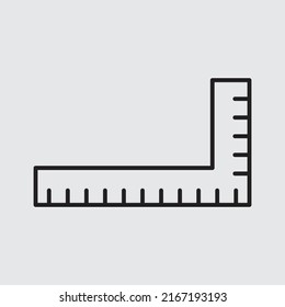 Vector de regla para presentación de iconos de símbolos de sitio web