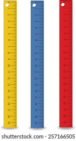 Rulers in centimeters and millimeters. Vector illustration set.eps 10