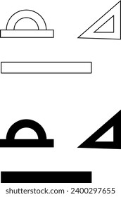 Lineale, die mathematische Geometrie zeichnen