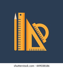 Rulers flat icons
