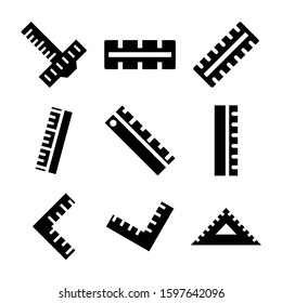 rulers icon isolated sign symbol vector illustration - Collection of high quality black style vector icons
