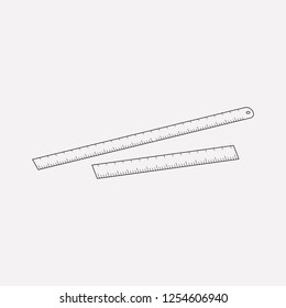 Rulers icon line element. Vector illustration of rulers icon line isolated on clean background for your web mobile app logo design.