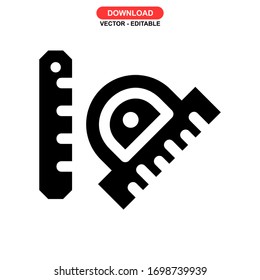 rulers icon or logo isolated sign symbol vector illustration - high quality black style vector icons
