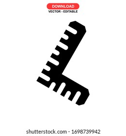 rulers icon or logo isolated sign symbol vector illustration - high quality black style vector icons
