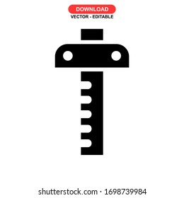 rulers icon or logo isolated sign symbol vector illustration - high quality black style vector icons
