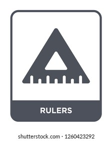 rulers icon vector on white background., rulers simple element illustration