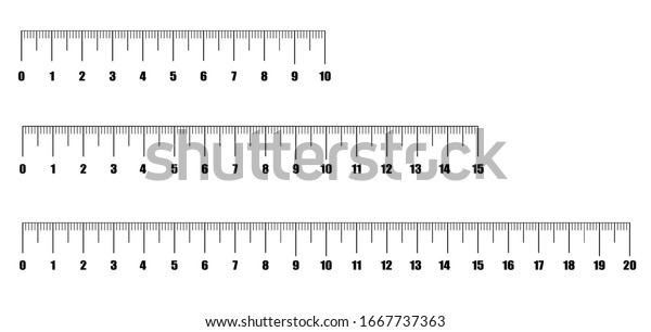 Rulers Inch Metric Rulers Measuring Tool Stock Vector (royalty Free 