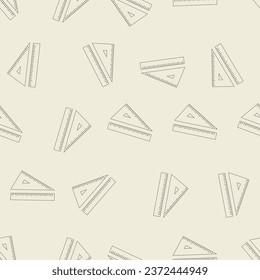 Rulers line art seamless pattern. Suitable for backgrounds, wallpapers, fabrics, textiles, wrapping papers, printed materials, and many more.