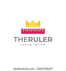 plantilla de logotipo de reglas - ilustración vectorial
