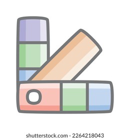 Rulers, measure, fully editable vector fill icon

