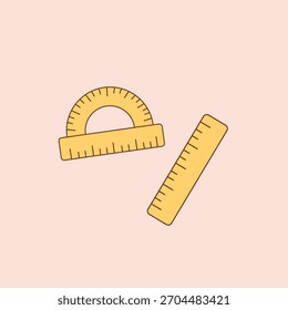 Réguas em plano de fundo isolado. Ilustração vetorial