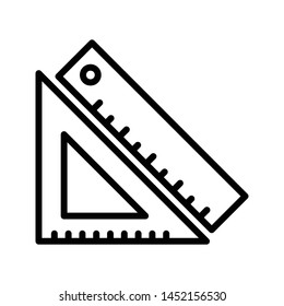 rulers thin line vector icon