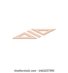 Rulers vector 3d isometric, color web icons set, new flat style. Creative illustration, idea for infographics.