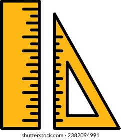 Icono vector de regla. Se puede usar para imprimir, móviles y aplicaciones web.