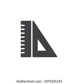 Rulers vector icon. filled flat sign for mobile concept and web design. Geometry simple solid icon. Symbol, logo illustration. Pixel perfect vector graphics