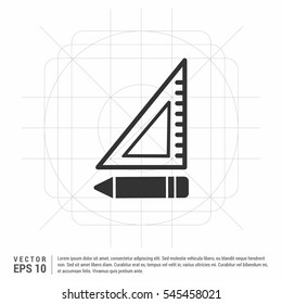 Rulers vector sketch icon isolated on background. Hand drawn Rulers icon. Rulers sketch icon for infographic, website or app.

