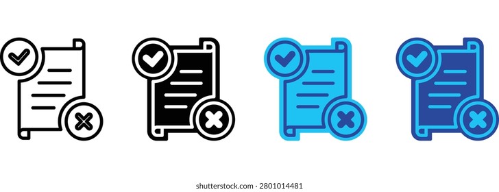 Rules banner web icon line outline color vector illustration