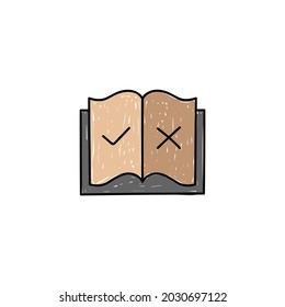 Rules Book  icon in color icon, isolated on white background 