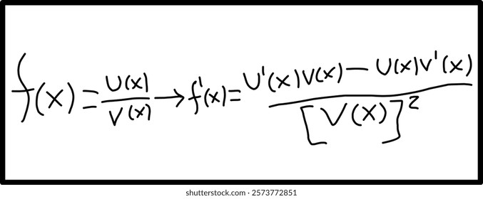 rules for deriving mathematical functions, division forms