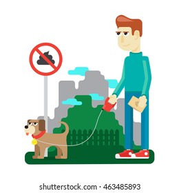 rules dog walking in a city park to preserve the purity