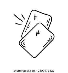 Rules doodle icon with white background vector stock illustration