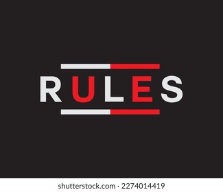 Rules Fashion Simple Vintage Vector
