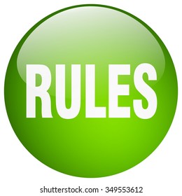 Rules Green Round Gel Isolated Push Stock Vector (Royalty Free ...